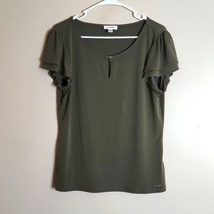 Calvin Klein Dark Green Blouse